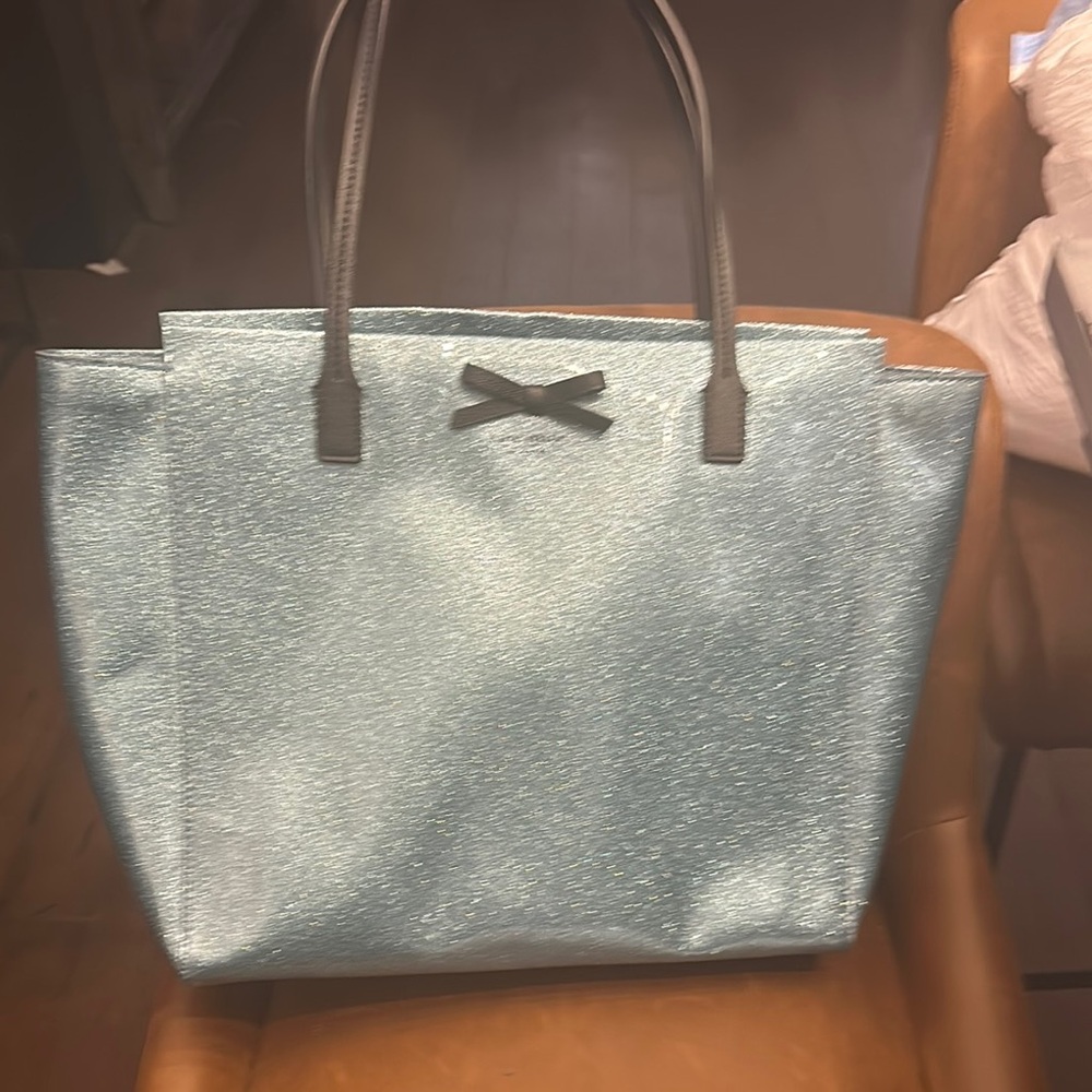 Kate Spade Blue Glitter Tote Bag